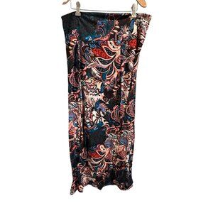 🍒 2/$20 🍒 Bohemian Style Womens Paisley Print Maxi Skirt 1XL